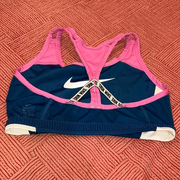 Nike Dri-fit athletic / Swim Top Blue and Pink with Racerback Design - Picture 5 of 15